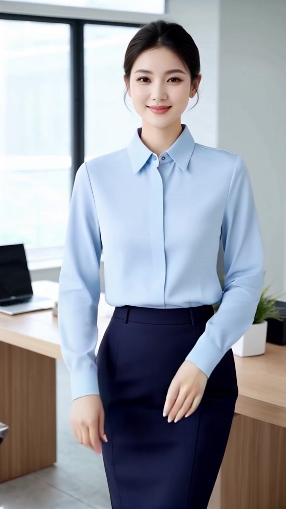 ÁO SƠ MI NỮ DÀI TAY ANIMA FORM SLIMFIT